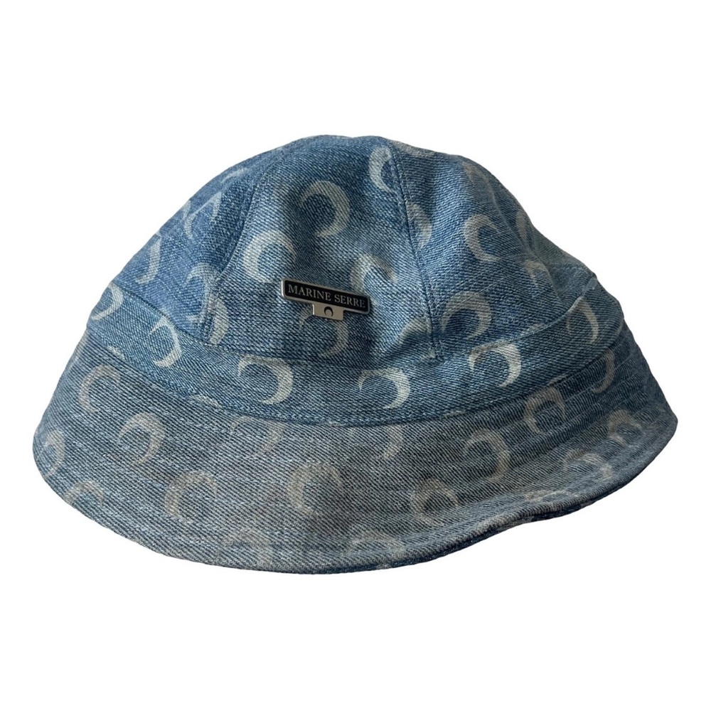 Marine Serre Denim Crescent Moon Hat